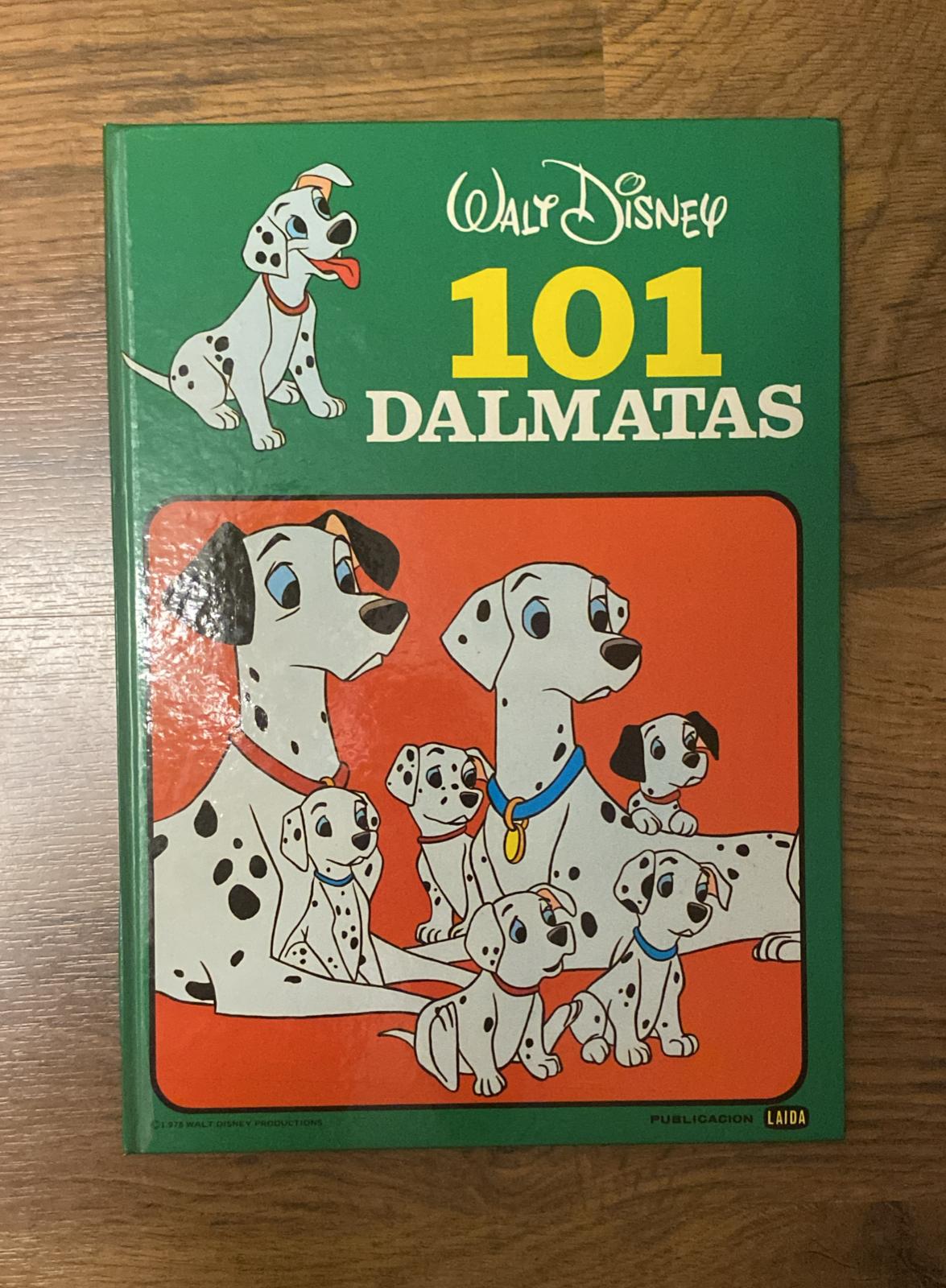 Walt Disney. 101 dálmatas. (31x22 cms.) Tapas duras. Ediciones laida 1976