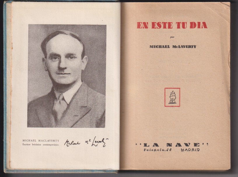 en este tu día por Michael Maclaverty. Ediciones la nave