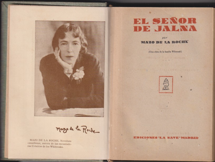 el señor de jalna por mazo de la roche. Ediciones la nave
