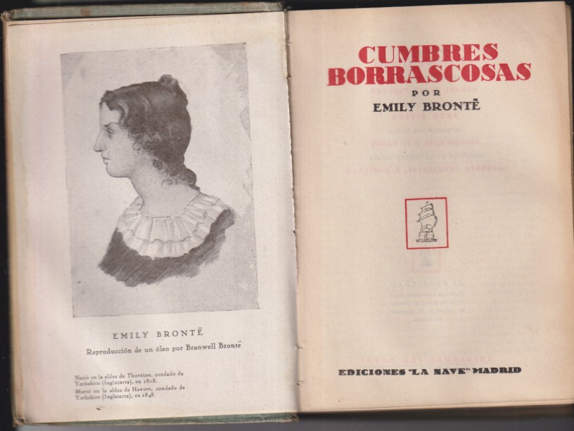 Cumbres borrascosa por emily Bronté. Ediciones la nave