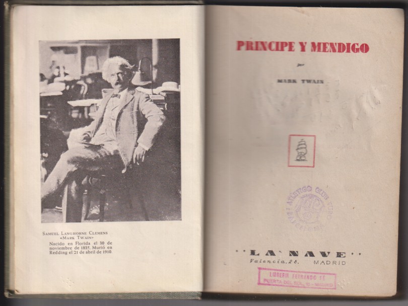 Príncipe y mendigo por mark twain. ediciones la nave