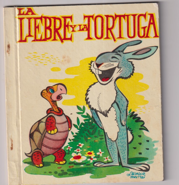 La liebre y la tortuga. Cuento (19x17 cm.) Dibujos de Salvador Mestres. Tapas duras. Colección Alegría.  Ediciones Redecilla