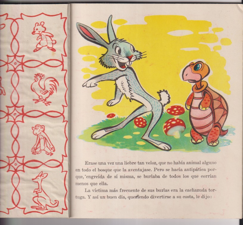 La liebre y la tortuga. Cuento (19x17 cm.) Dibujos de Salvador Mestres. Tapas duras. Colección Alegría.  Ediciones Redecilla