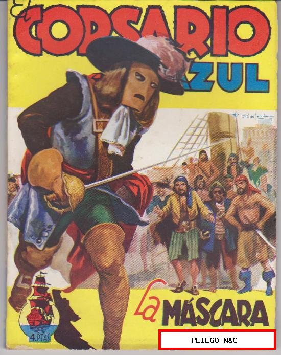 El Corsario Azul nº 2. La máscara por J. León. Ediciones Clíper 1949