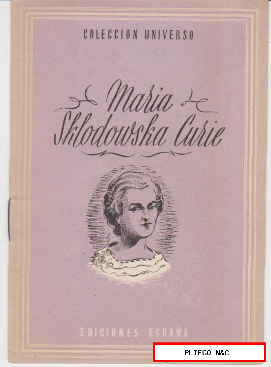 Colección Universo. María Sklowoska Curie. Ediciones España