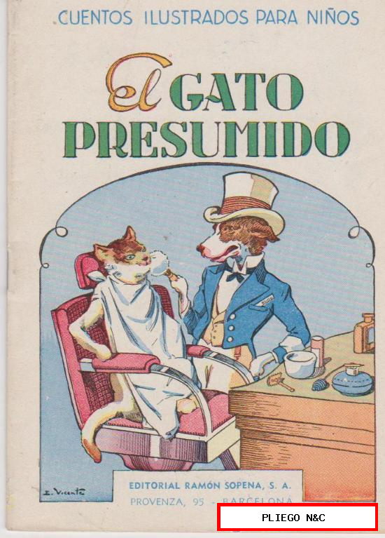 El Gato presumido. Cuentos ilustrados para niños. Editorial Ramón Sopena