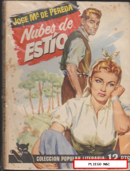 C. Popular Literaria nº 56. Nubes de estío por J.Mª. Pereda. 1957