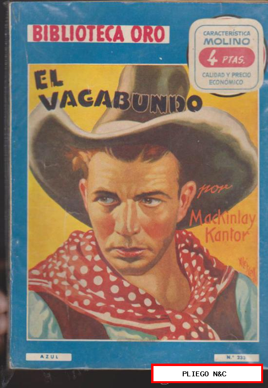 Biblioteca Oro nº 233. El Vagabundo. Editorial Molino 1948