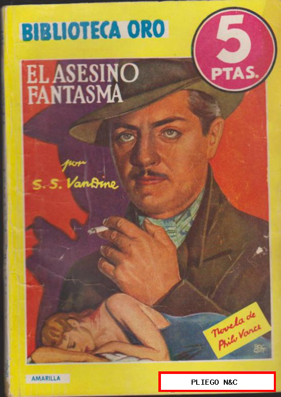 Biblioteca Oro nº 154. El asesino fantasma. Editorial Molino 1944