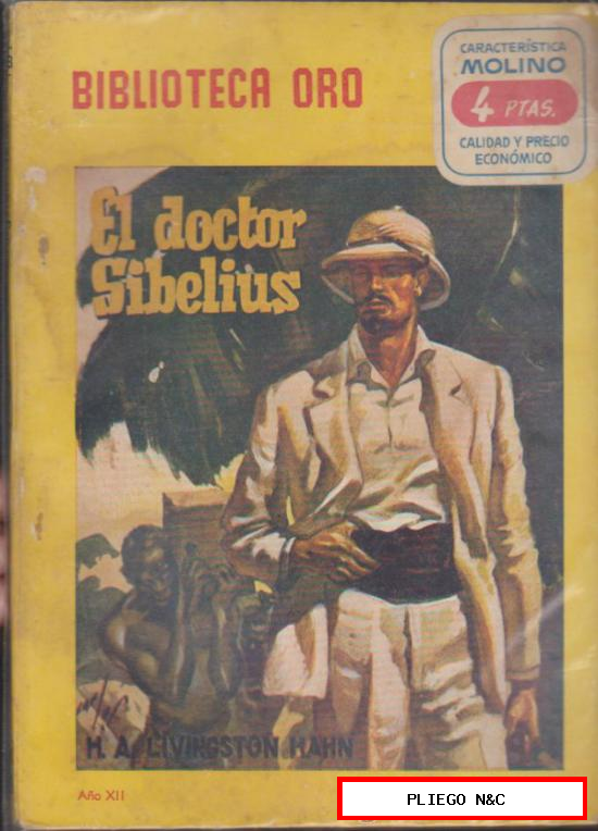 Biblioteca Oro nº 333. El doctor Sibelius. Editorial Molino-Argentina 1949