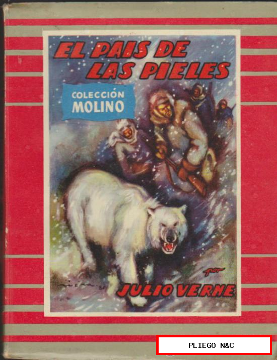 Molino nº 28. El país de las pieles por Julio Verne. Molino 1955