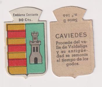 Emblema Auxilio Social. Corriente 30 Cts. Serie B nº 166. CAVIEDES