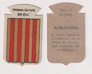 Emblema Auxilio Social. Corriente 30 Cts. Serie B nº 223. ALMAZORA