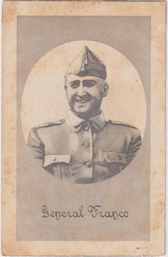 General Franco. Tarjeta Postal
