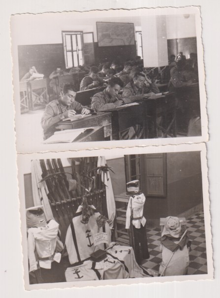 Lote de 2 Fotografías. Escuela de Aplicación. San Fernando (Cádiz) Foto malet