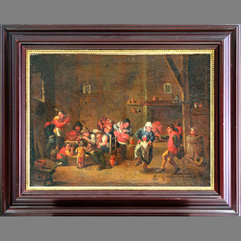 Estilo de Gillis van Tilborgh. Siglo XVII/XVIII. Escena de taberna/Tavern scene