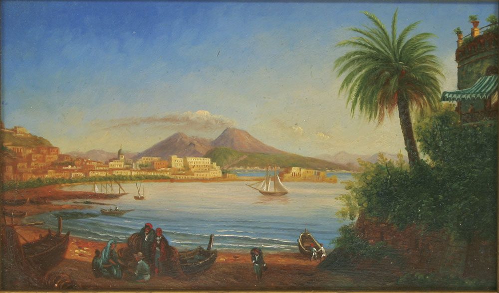 Escuela Italiana. Siglo XX. Vista de Nápoles