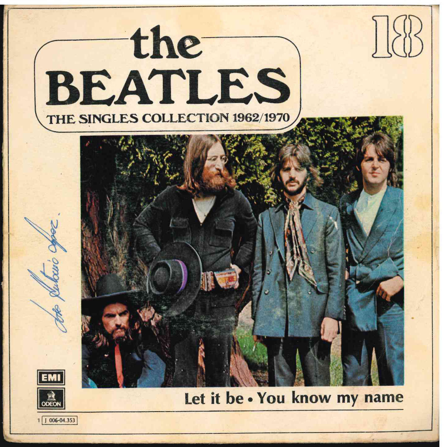 The Beatles. The singles collection 1962/1970 nº 18. Let it be / You know my name. Odeón 1976 (1 J 006-04. 353)