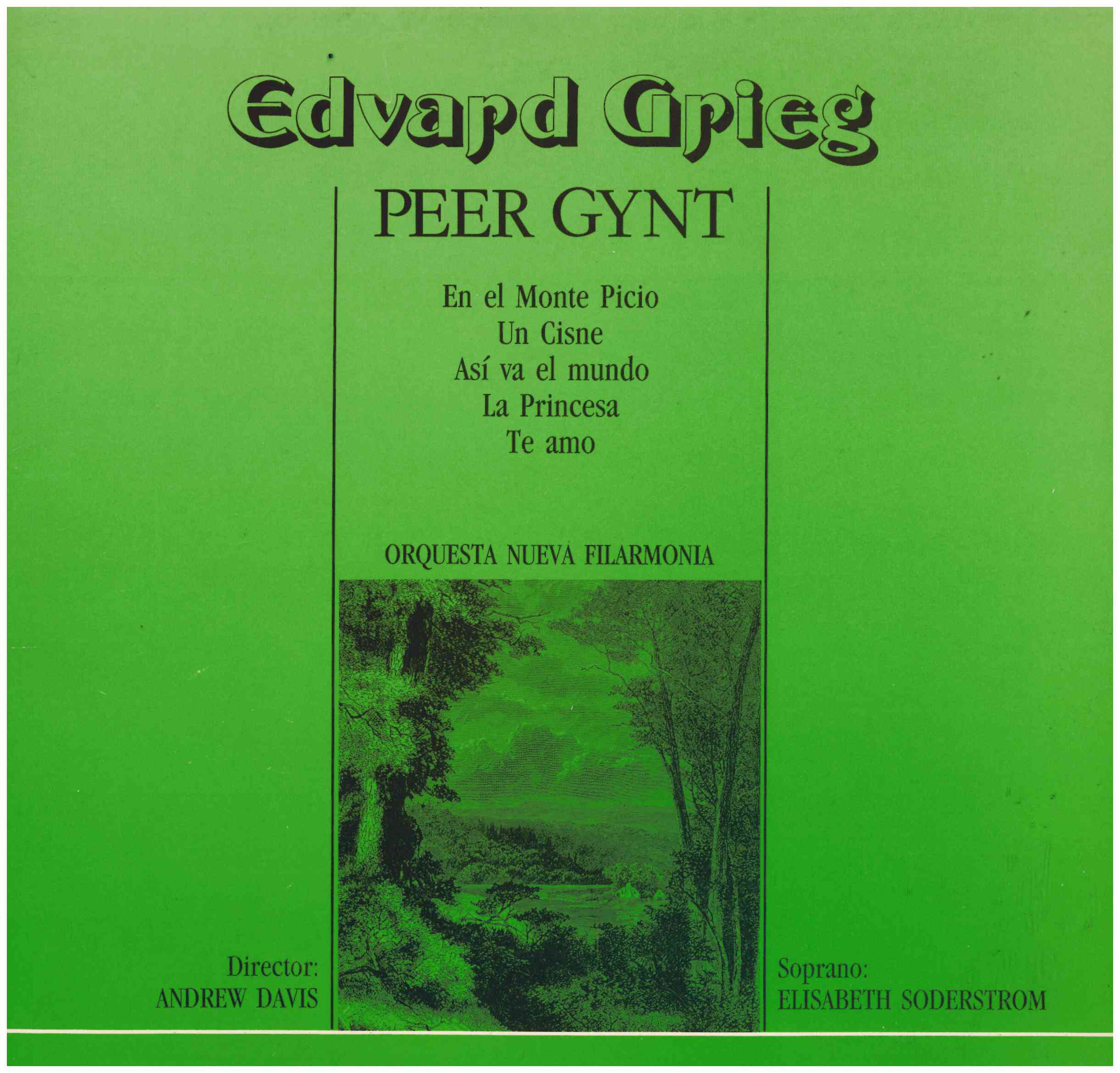 Edvard Grieg. Peer Gynt. CBS. Editado por PULEVA. 1990
