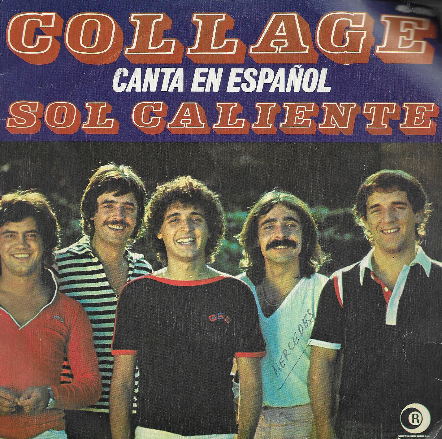 Collage (canta en español). Dischi Ricordi/Hispavox 1978. 45RPM SP 2 títulos: Sol caliente/Yo