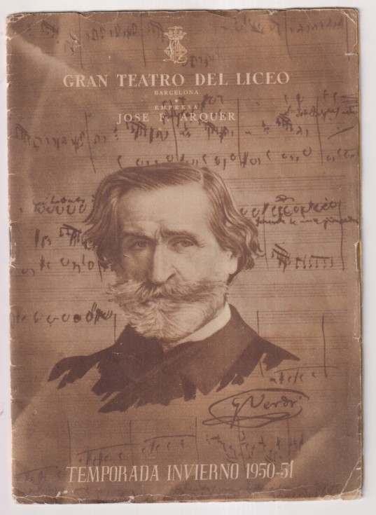 Gran Teatro del Liceo. Temporada de Invierno 1950-51. (18,5x13) 18 páginas