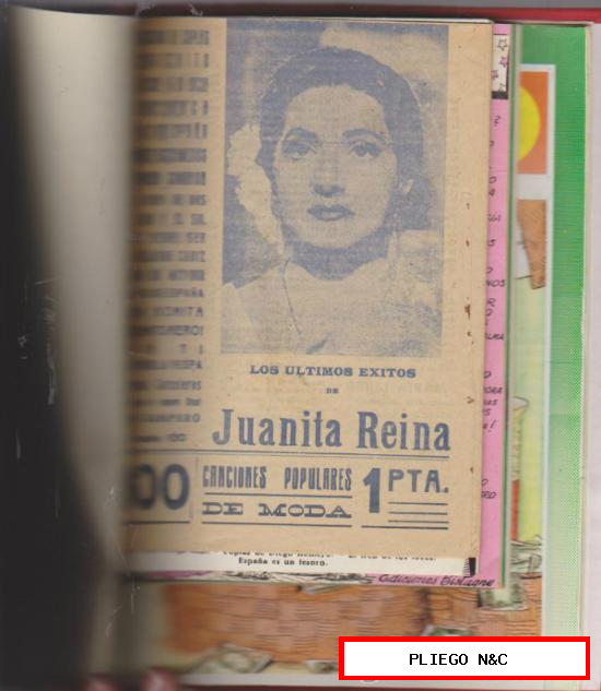 Juanita Reina. 10 Cancioneros y 2 Críticas encuadernados en tomo lujo