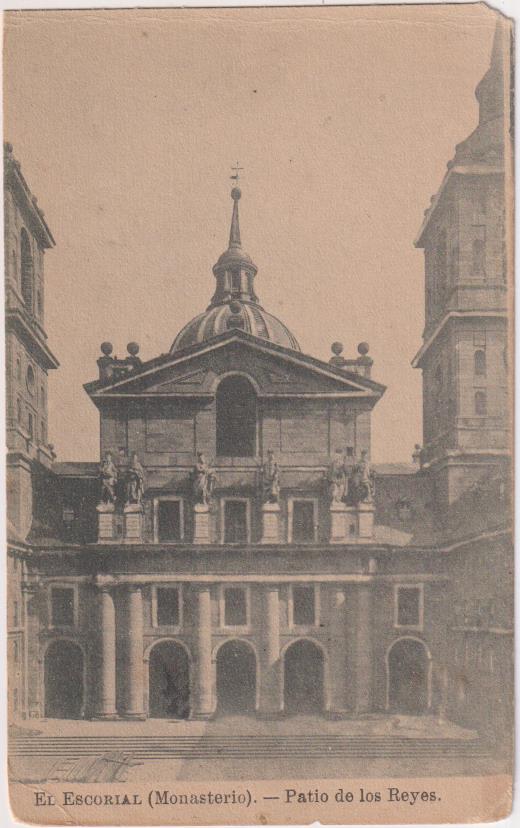 El Escorial (Monasterio). Patio de los Reyes. Fototipia j. Roig