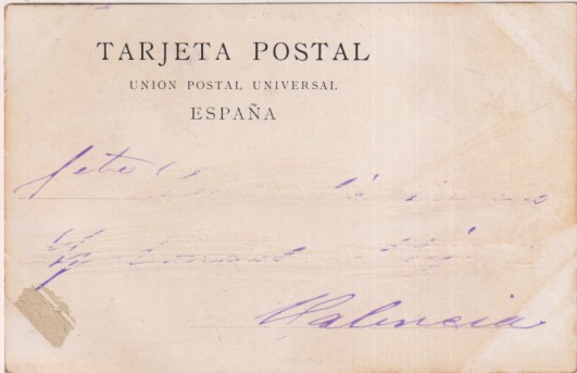 Colección Cánovas. Serie N nº 9. .- El paso de la barca. Franqueado y Fechado en madrid, El 10 de Abril de 1902. Raro con esta fecha