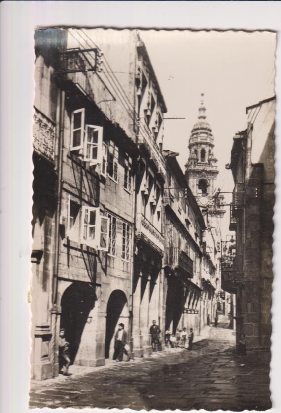 Santiago de Compostela. Calle del Villar. Ediciones Arriba. Años 50
