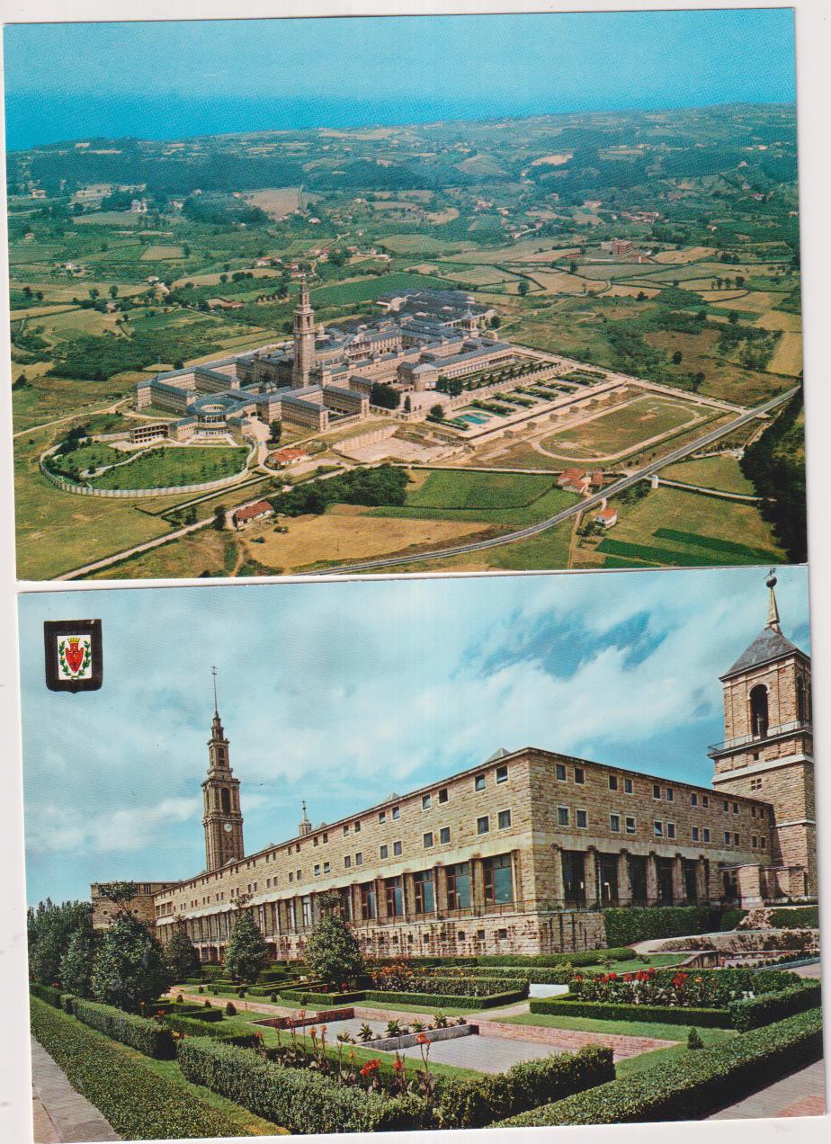 Gijón. Lote de 2 postales de la Universidad laboral