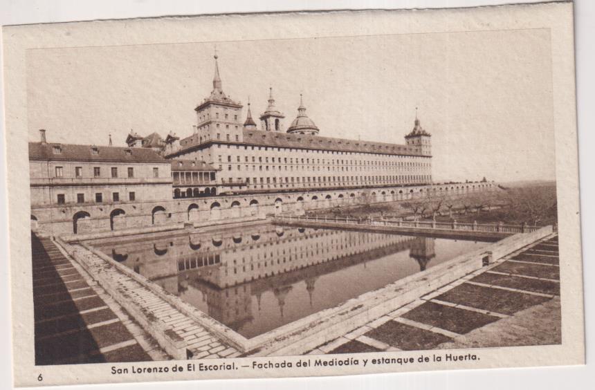 San Lorenzo de El Escorial. Fachada del Mediodía y estanque de la Huerta. Edi. Garrabella 6