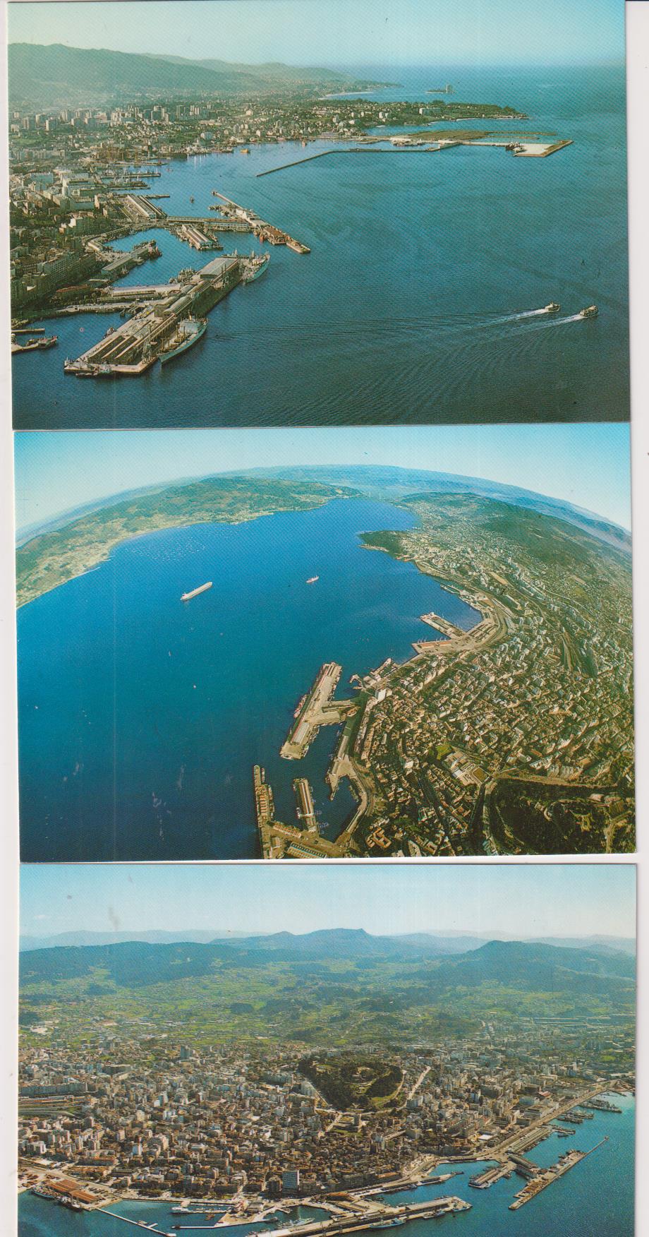 Vigo. Vista Aérea. Lote de 3 postales