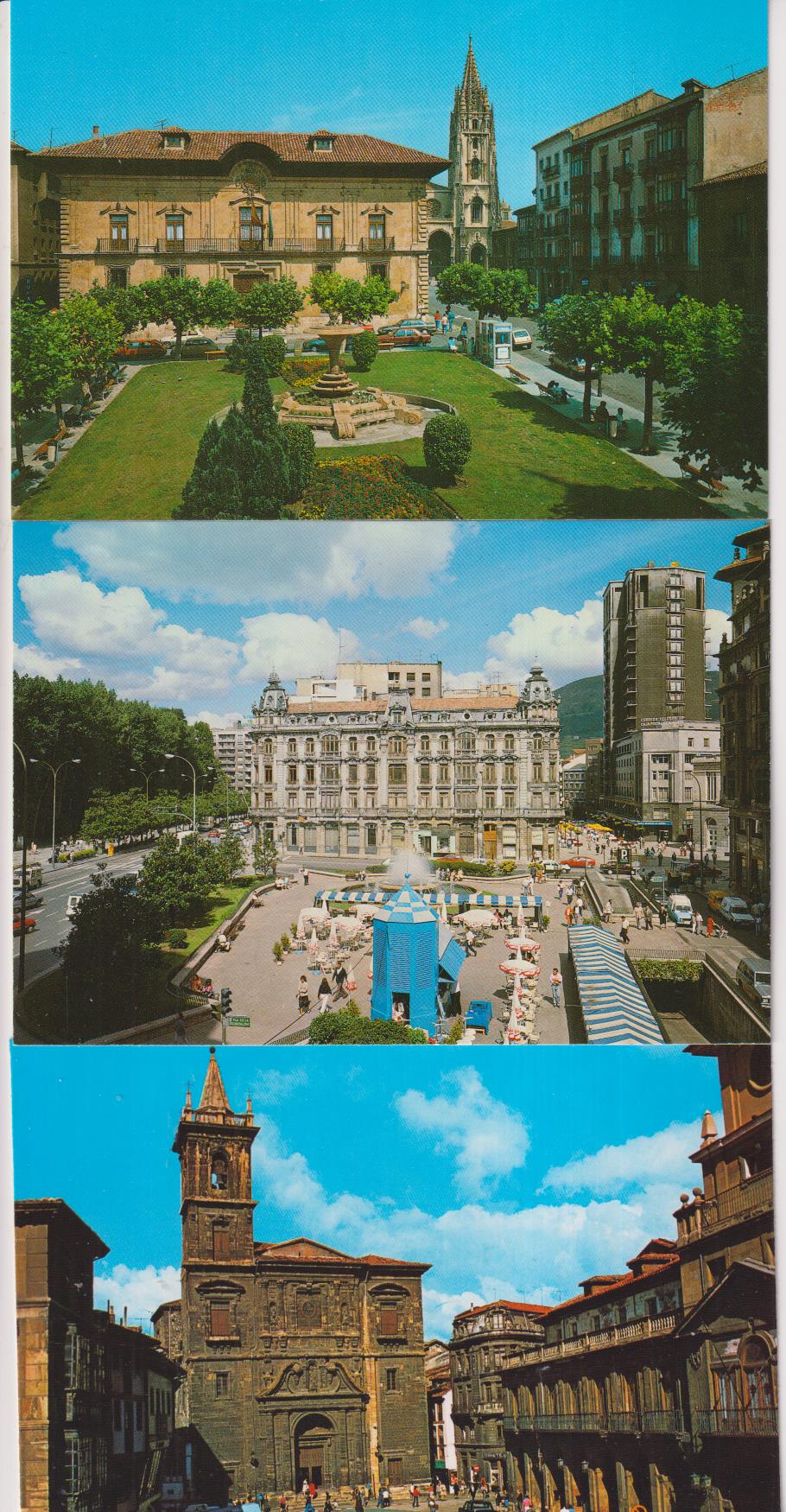 Oviedo. Lote de 3 postales