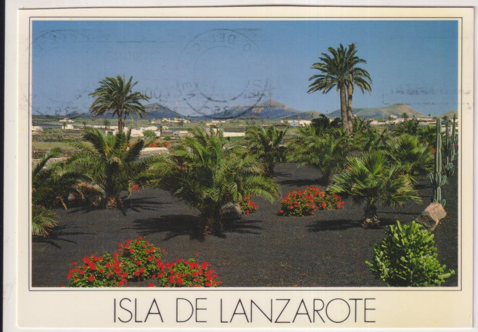 Isla de Lanzarote. Franqueado y fechado
