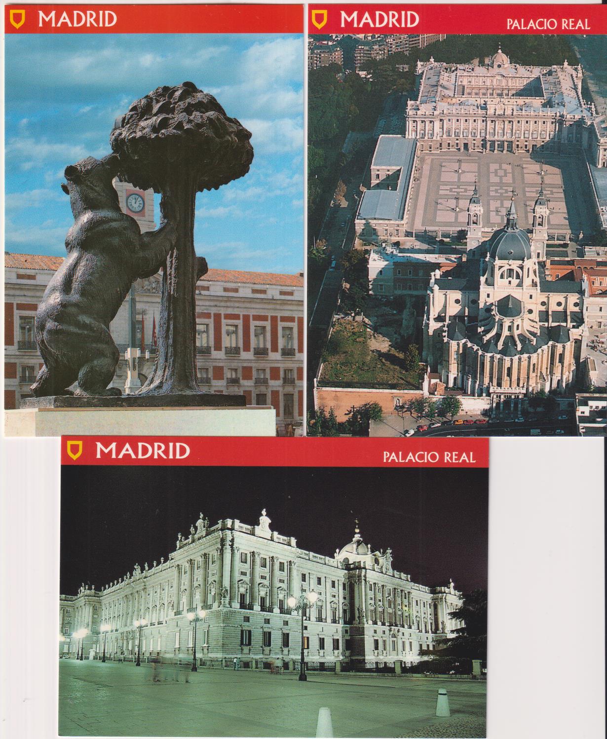 Madrid. lote de 3 postales. sin circular