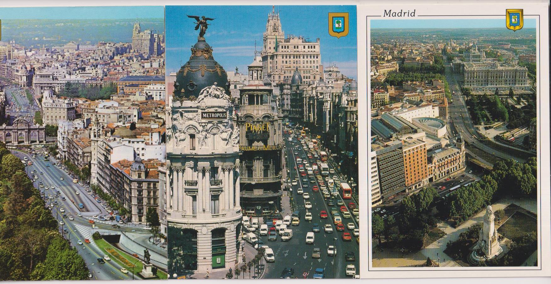 Madrid. lote de 3 postales. sin circular
