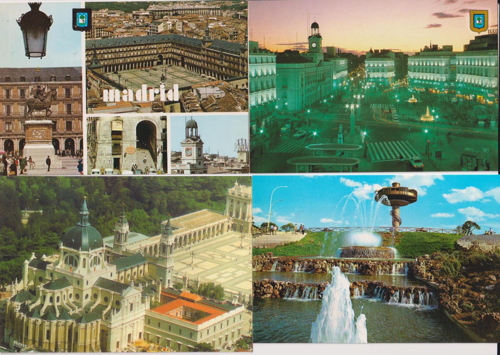Madrid. lote de 4 postales. sin circular