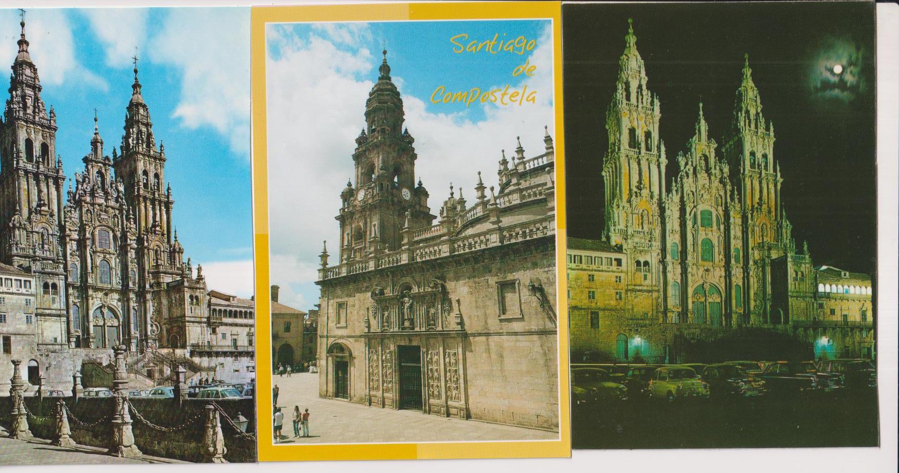 Santiago de Compostela. lote de 3 postales. sin circular