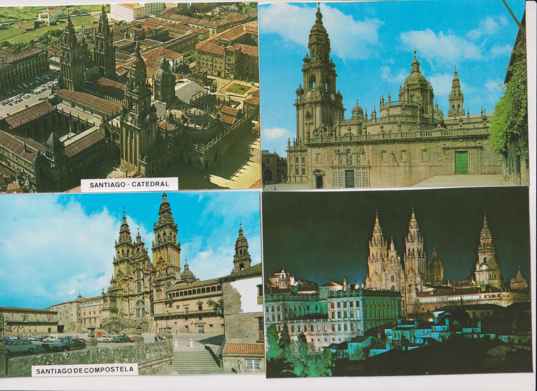 Santiago de Compostela. lote de 4 postales. sin circular