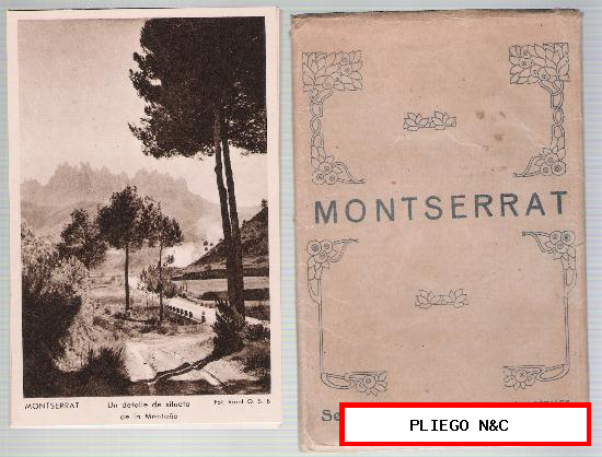 Montserrat. Colección de 12 postales en su carpeta