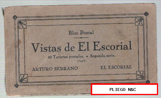 Bloc Postal. Vistas de El Escorial. Segunda serie. Contiene 17 postales