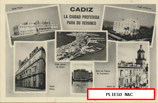 Cádiz. La ciudad preferida para su veraneo. Publicidad de los Hoteles de Cádiz