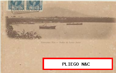 Fernando Poo-Bahía de Santa Isabel. Franqueado y fechado en 1905 con doble E