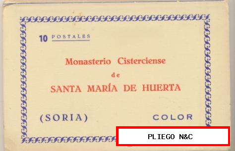 Monasterio Cisterciense de Santa maría de Huerta. Carpeta de 10 postales color. 1965