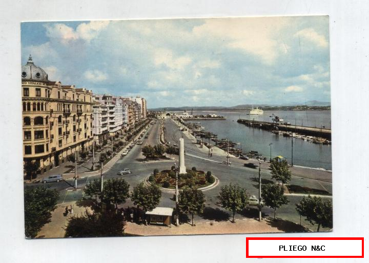Santander-Avenida de Castelar y Puerto. Franqueado y fechado en 1967
