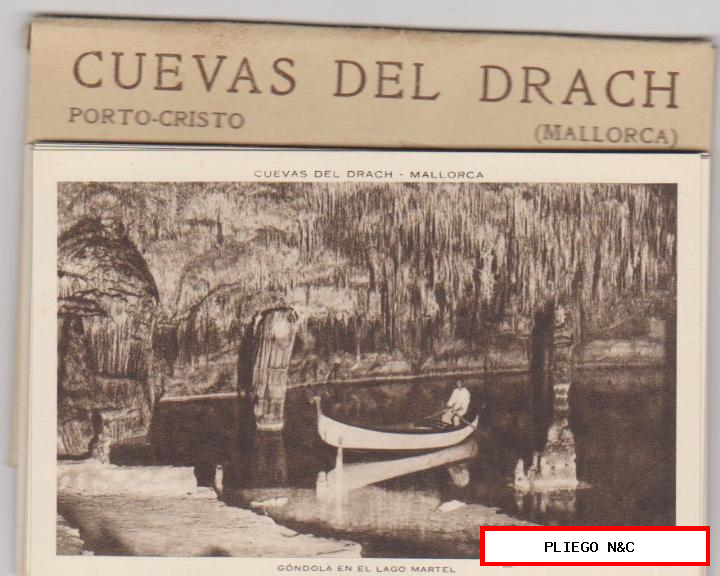 Cuevas del Drach. Porto-Cristo. Carpeta con 11 postales. Huecograbados Rieusset