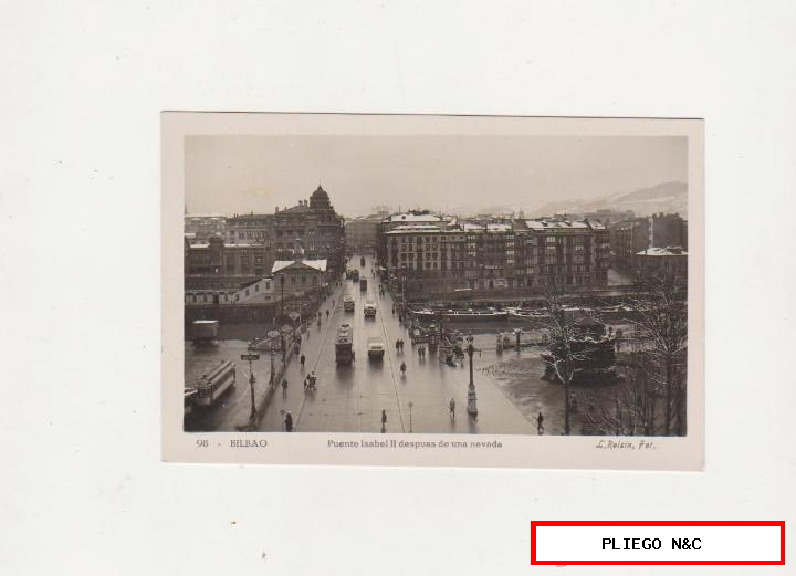 Bilbao-Puente Isabel II después de una nevada. L. Roisin-fot
