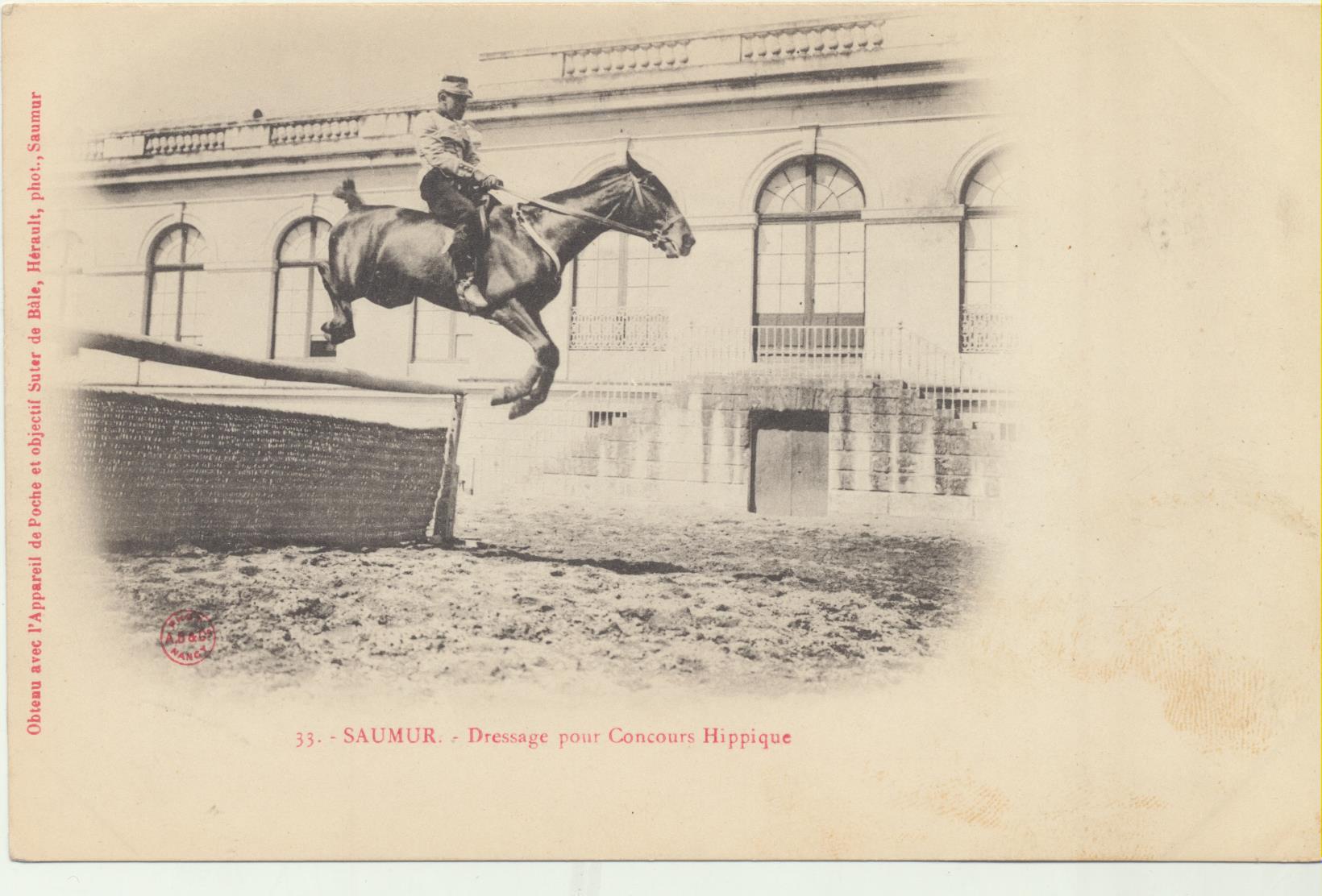 Saumur. Escuela Militar de Caballería. Dressage pour Concours Hippique. Anterior a 1905