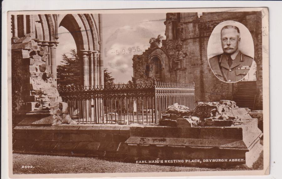 Earl Haig´s Resting Place. Dryburgh Abbey. Franqueado 1912. Destino: Buenos Aires