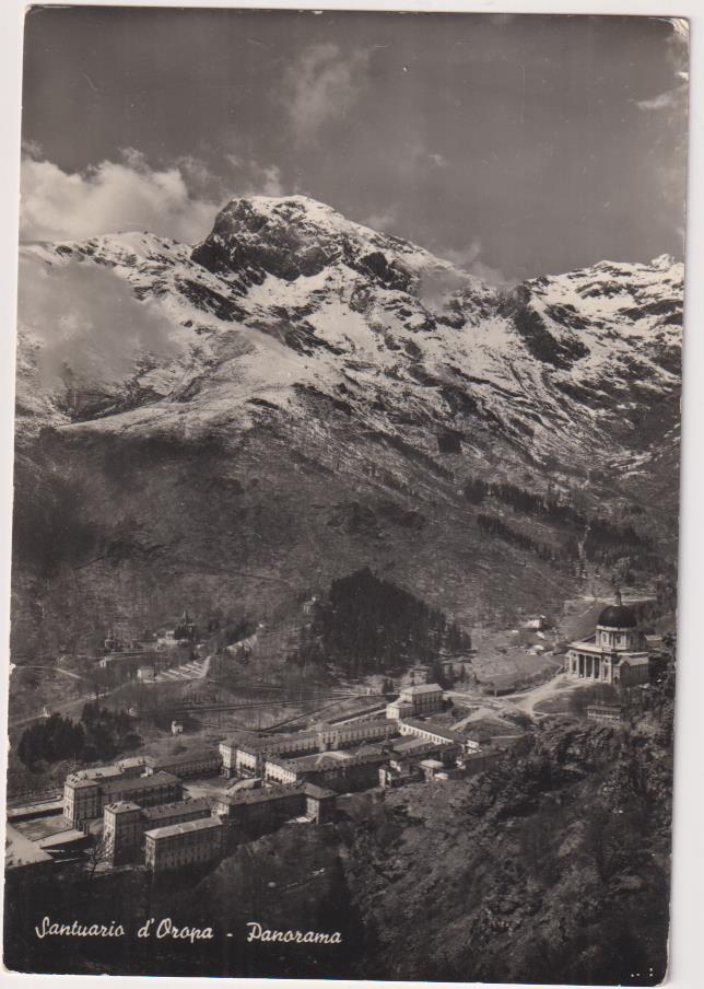 Italia. Santuario de oropa. Franqueado y fechado en 1957. Destino: Tarragona